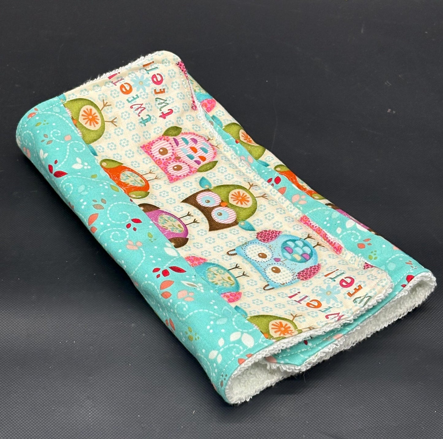 Owl Patchwork Baby Burp Cloth for Baby Girl