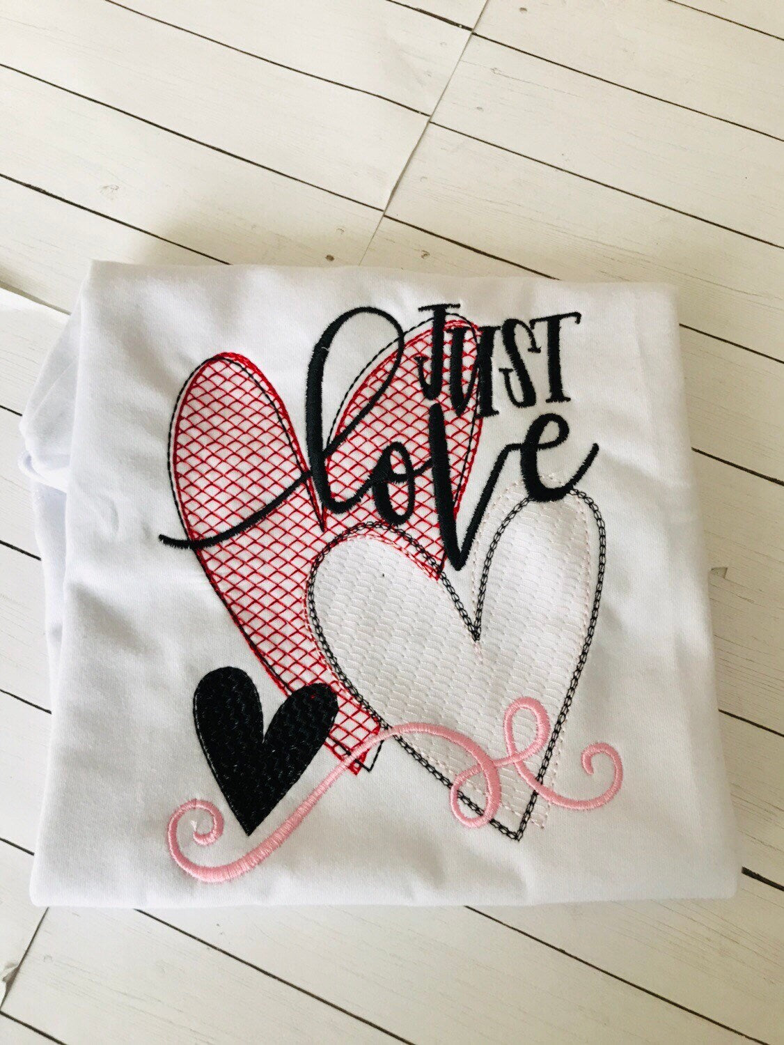 Girls' Valentine's Day Shirt: Just Love Hearts Tee