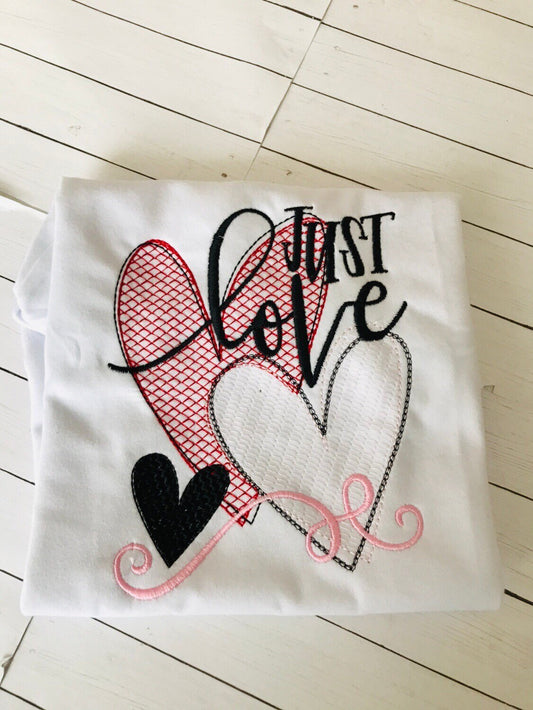 Girls' Valentine's Day Shirt: Just Love Hearts Tee