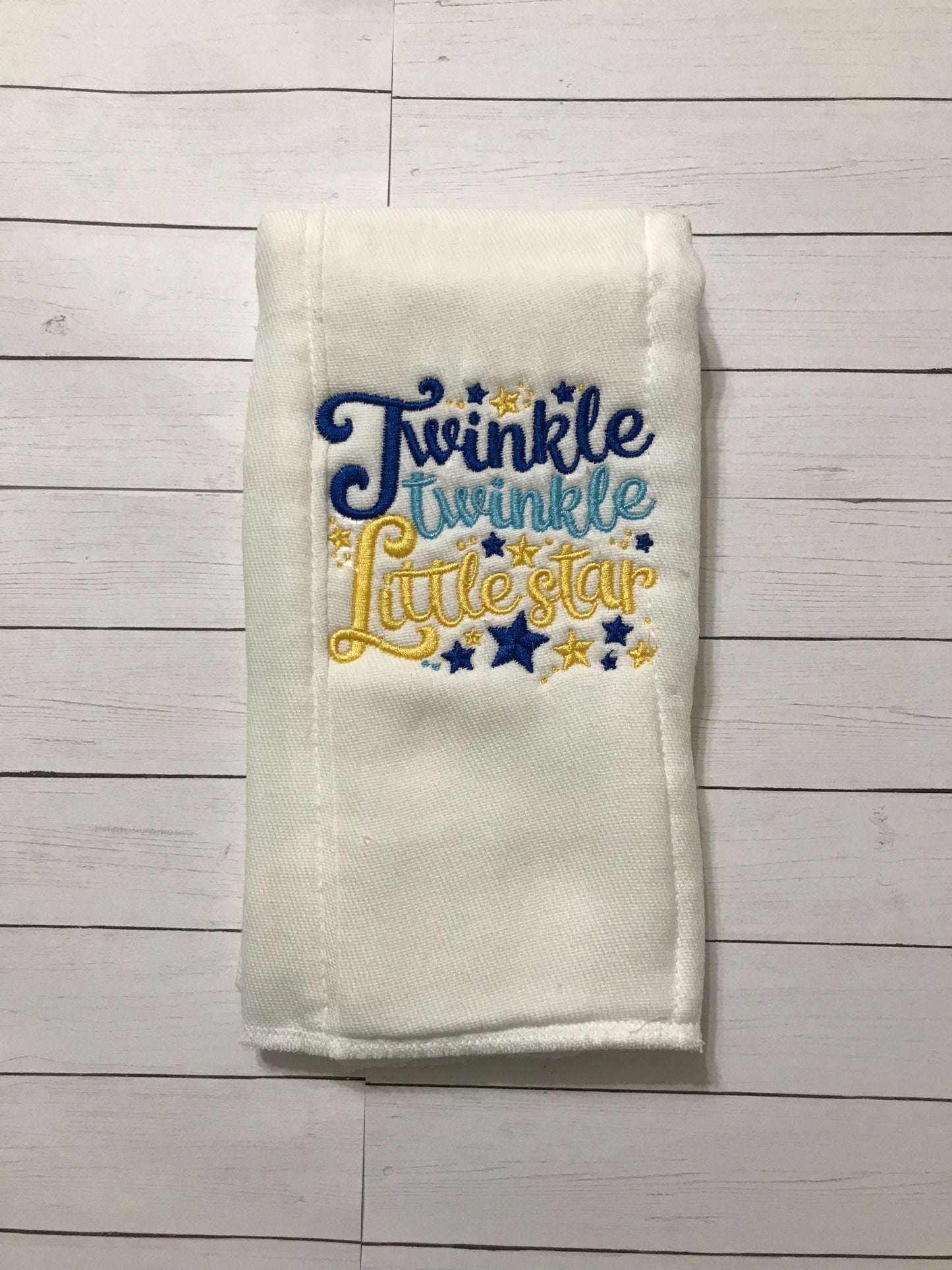 Burp cloth-Twinkle Twinkle Little Star burp Cloth-Boys Burp Cloth-Burp Rag-Embroidered Burp Rag-Baby Shower Gifts-Gift for Baby, Feeding