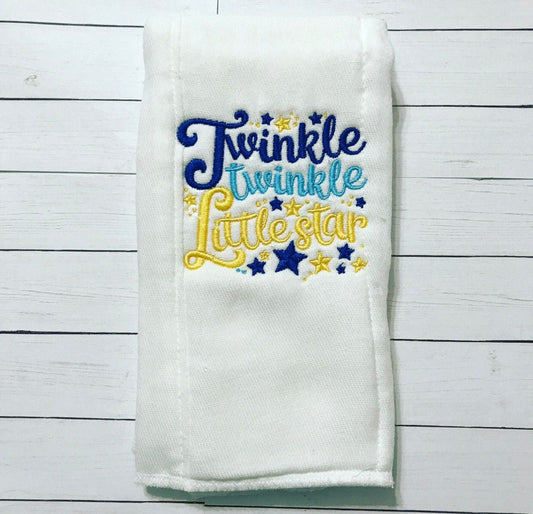 Burp cloth-Twinkle Twinkle Little Star burp Cloth-Boys Burp Cloth-Burp Rag-Embroidered Burp Rag-Baby Shower Gifts-Gift for Baby, Feeding