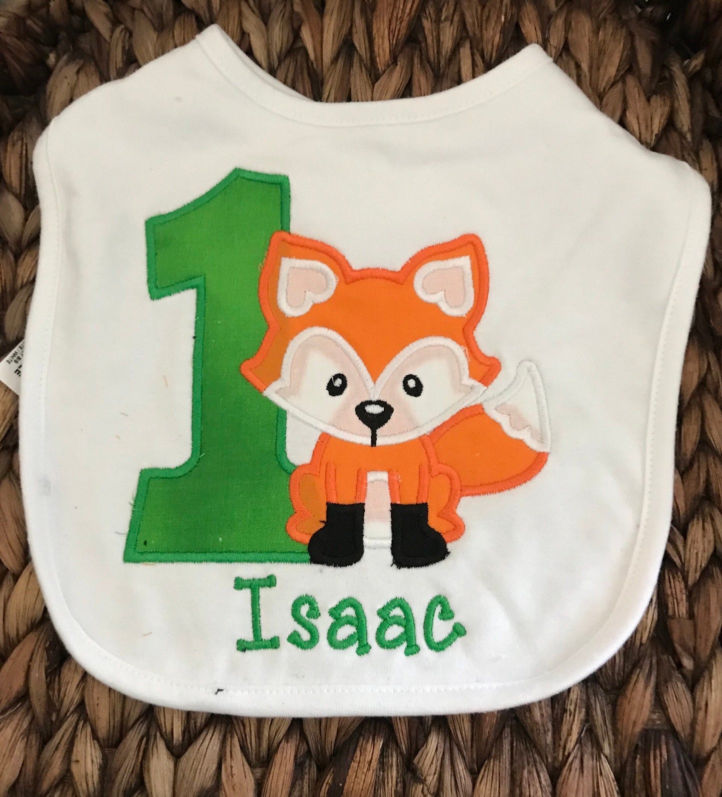 Fox 1st Birthday Bib: Personalized First Birthday Outfit
