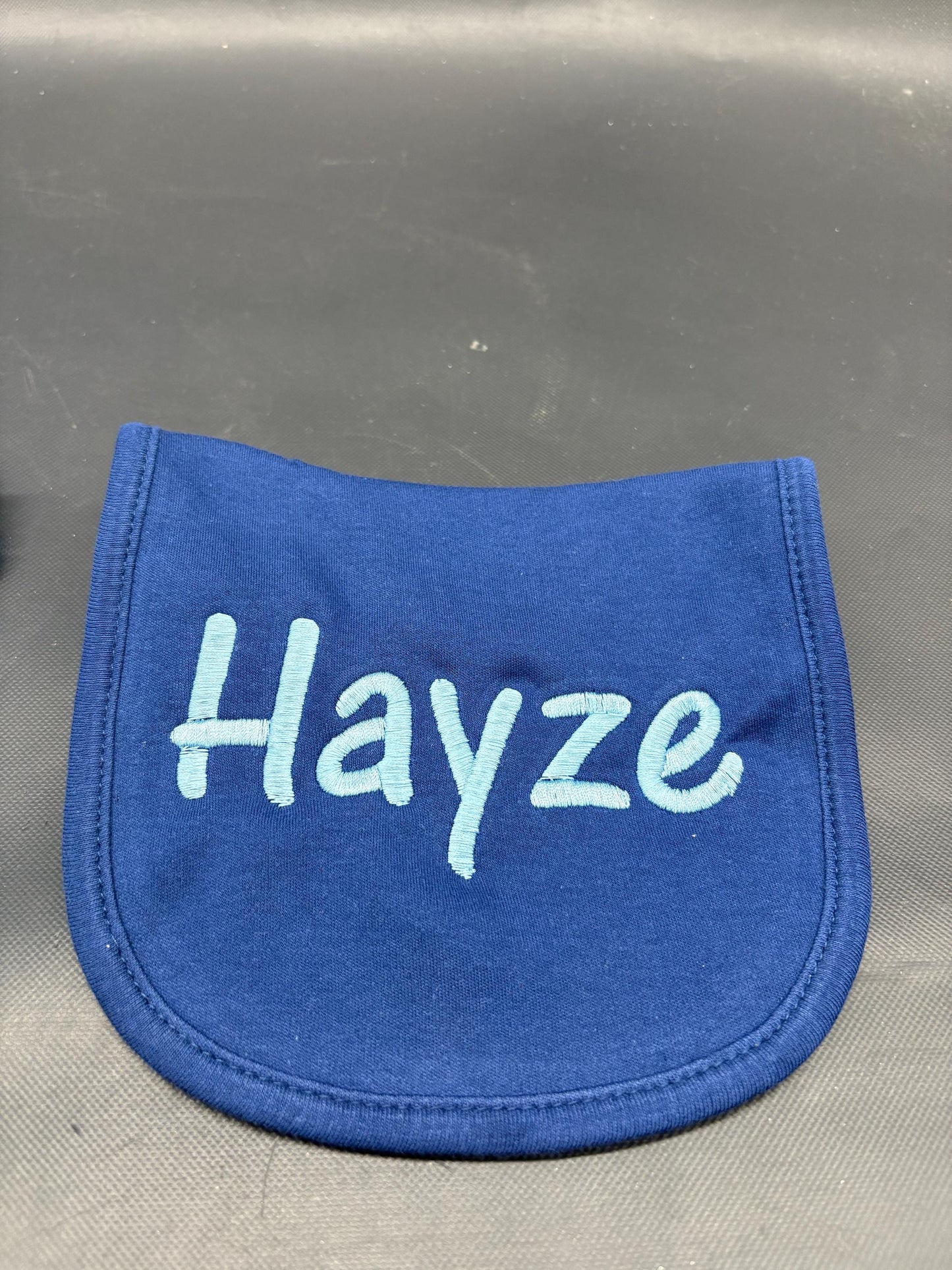 Navy Blue Personalized Baby Bib