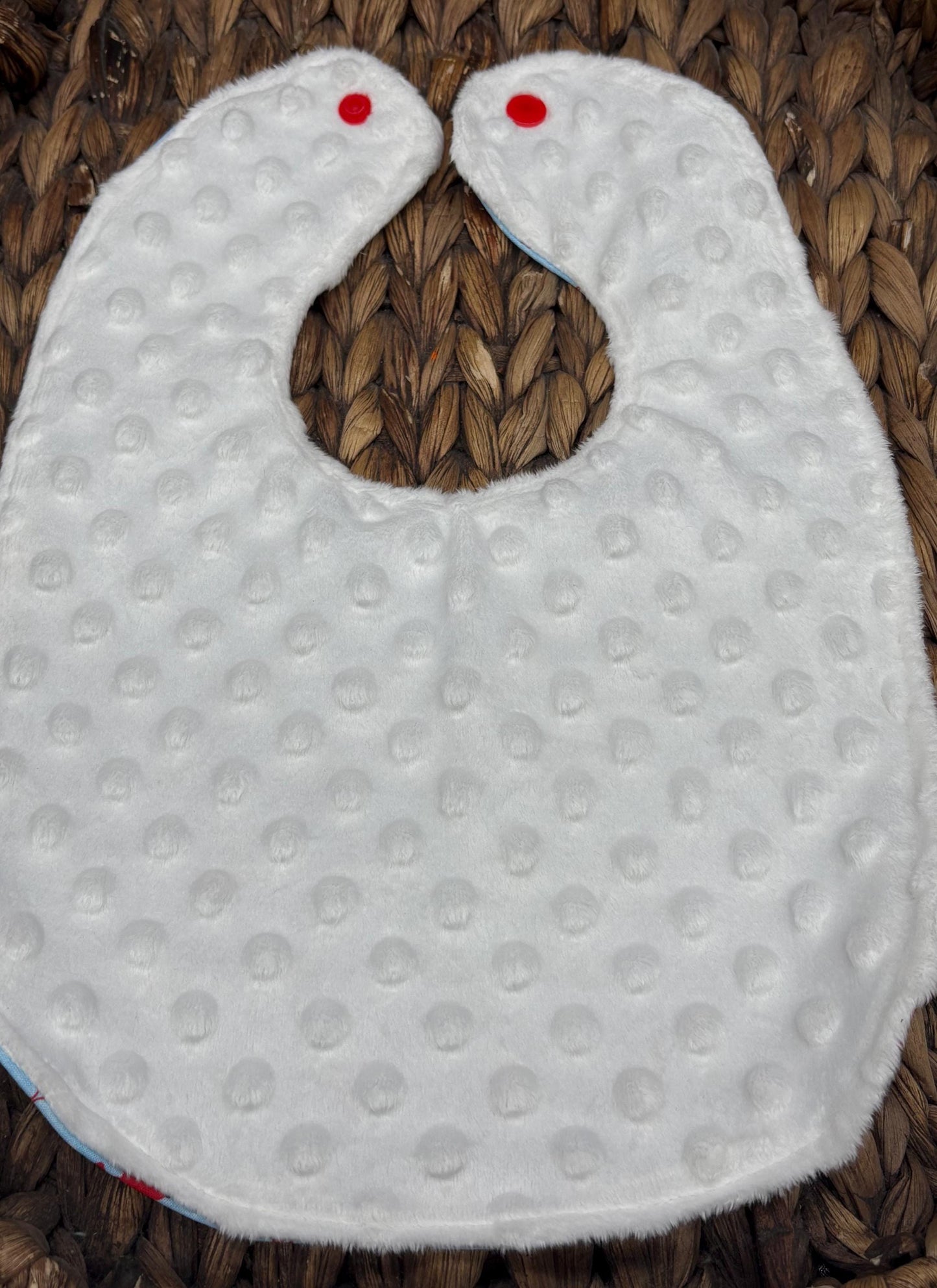 Nautical Lobster Print Baby Bib for Boy or Girl, Personalization Optional